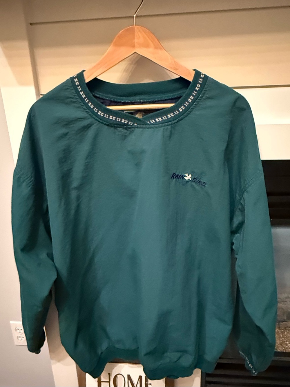 Forrest green Rain Bird vtg Long-Sleeve Pullover light-rain pullover sz XLarge